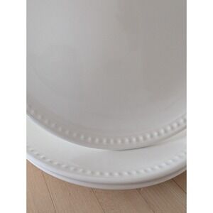 (1) RIMAGERA Portugal White 11" DINNER PLATES Ceramic Beaded